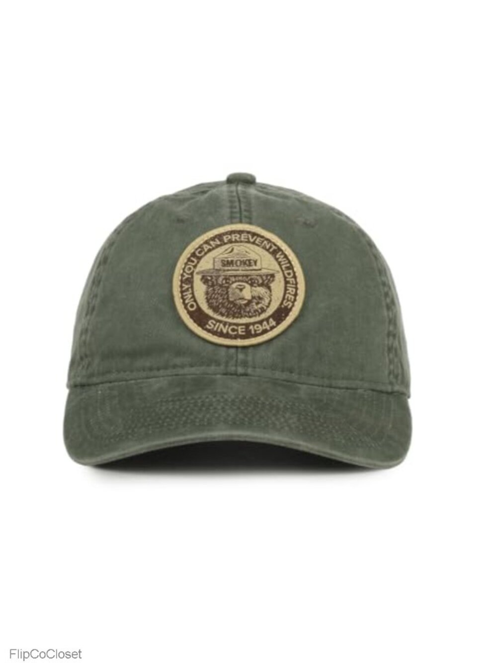 Vintage Smokey Bear Dad Cap Pigment Dyed Cotton Adjustable Baseball Hat